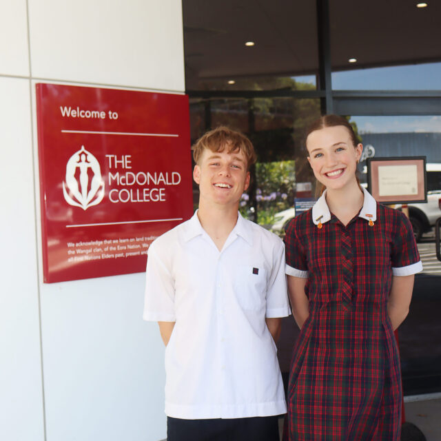 The McDonald College school captains and boarding house members