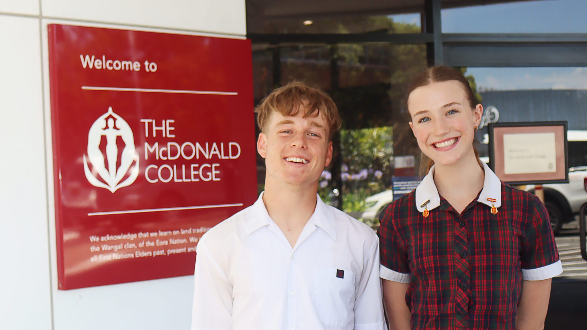 The McDonald College school captains and boarding house members